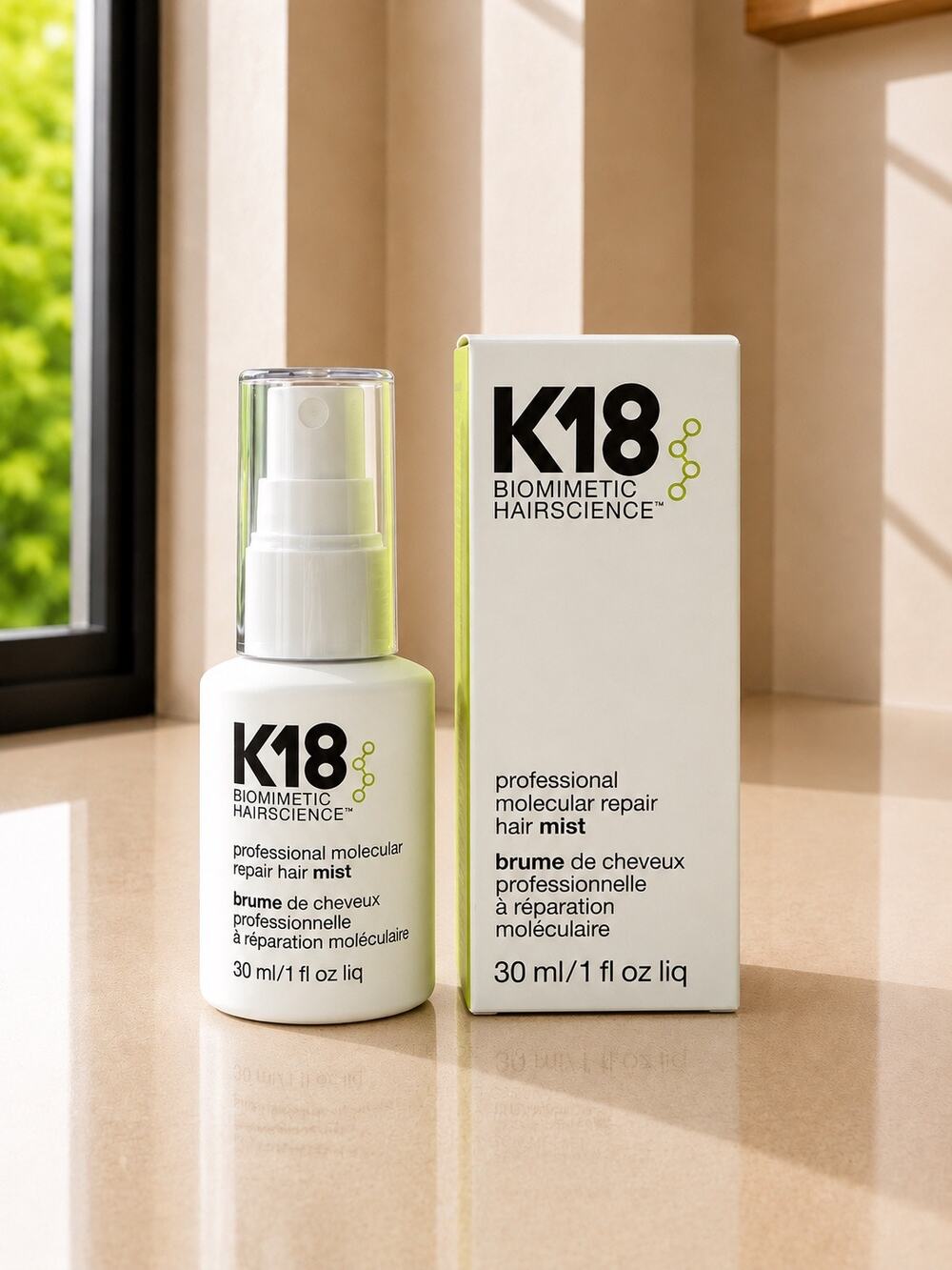 $43 K18 Professional Molecular Repair Hair Mist 1 oz 30mL Peptide